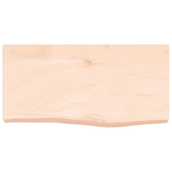 væghylde 60x30x(2-6) cm ubehandlet massivt egetræ