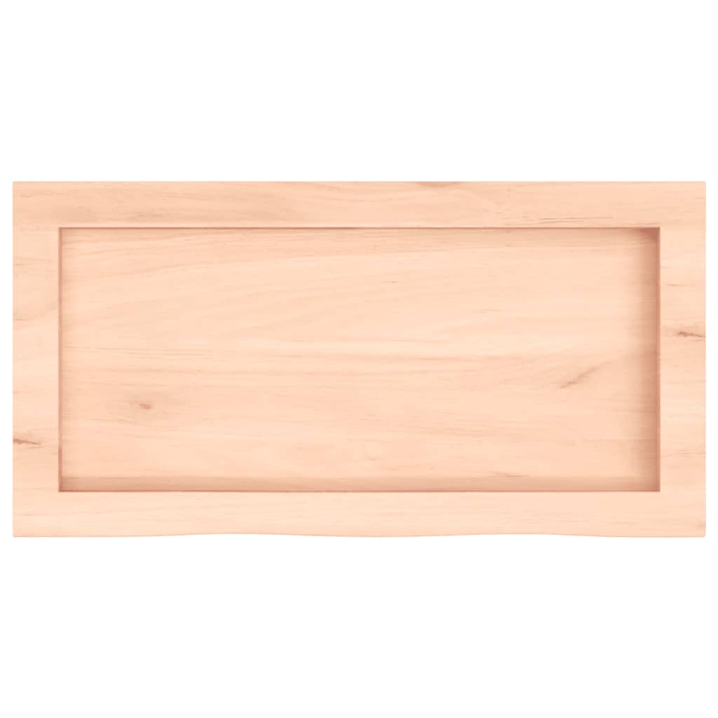 væghylde 60x30x(2-6) cm ubehandlet massivt egetræ