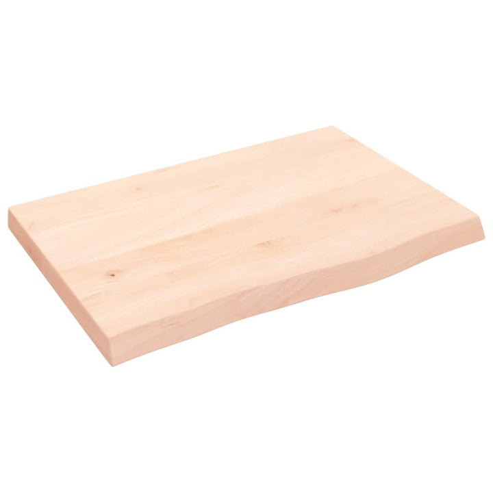 væghylde 60x40x(2-4) cm ubehandlet massivt egetræ