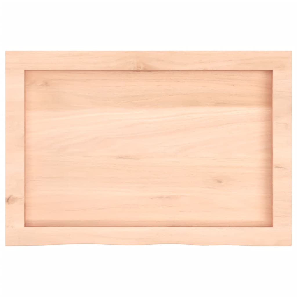 væghylde 60x40x(2-4) cm ubehandlet massivt egetræ