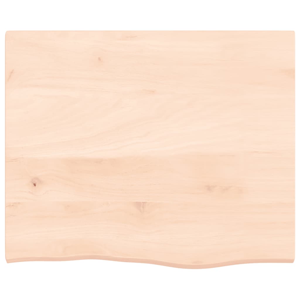 væghylde 60x50x2 cm ubehandlet massivt egetræ