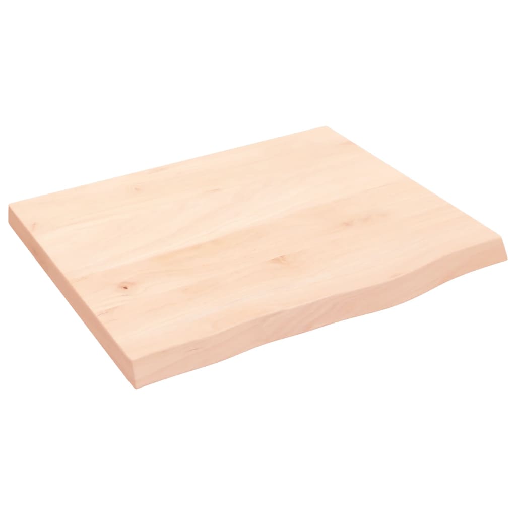 væghylde 60x50x(2-4) cm ubehandlet massivt egetræ