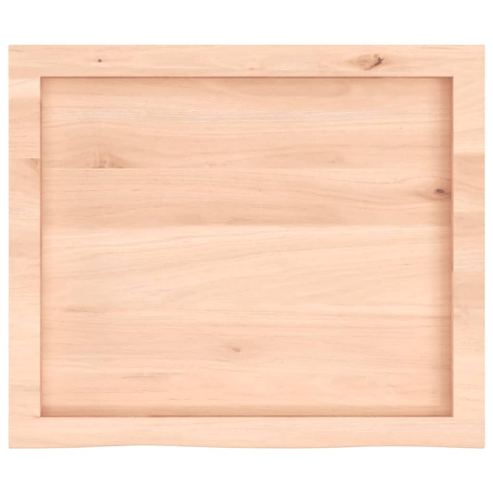 væghylde 60x50x(2-4) cm ubehandlet massivt egetræ