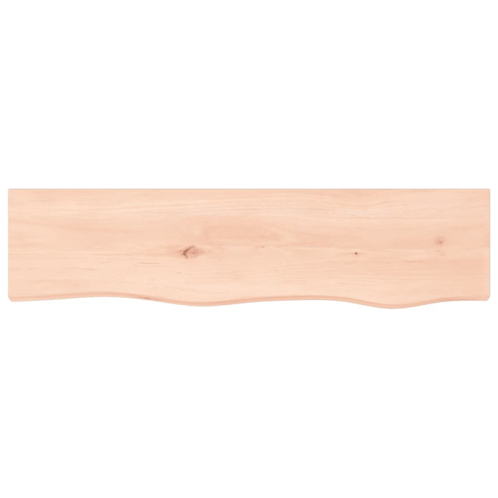 væghylde 80x20x4 cm ubehandlet massivt egetræ