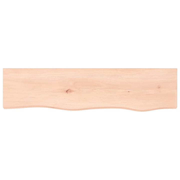 væghylde 80x20x6 cm ubehandlet massivt egetræ