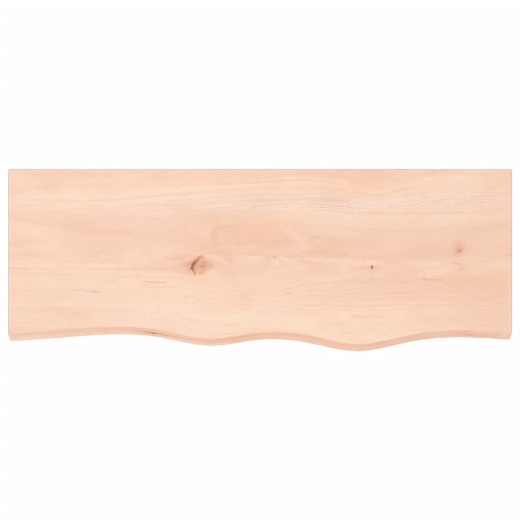 væghylde 80x30x2 cm ubehandlet massivt egetræ