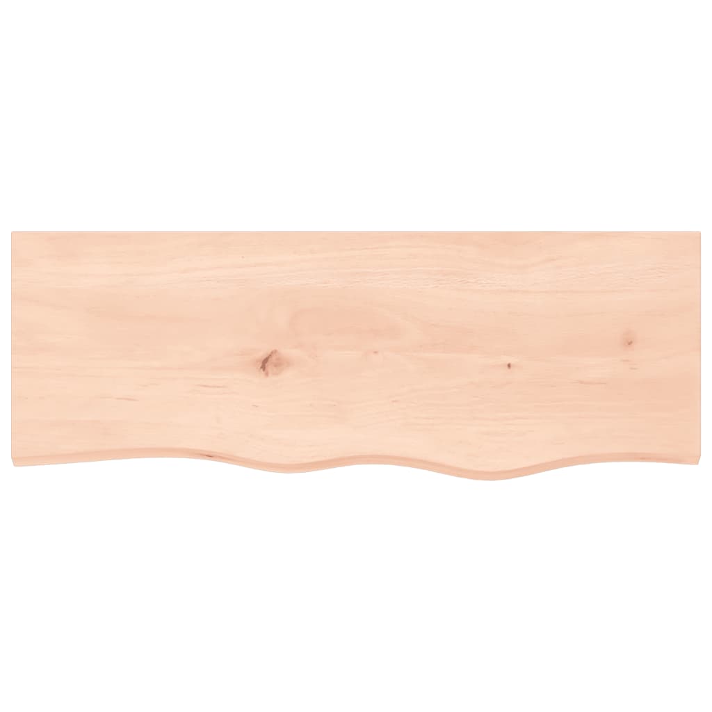væghylde 80x30x(2-4) cm ubehandlet massivt egetræ