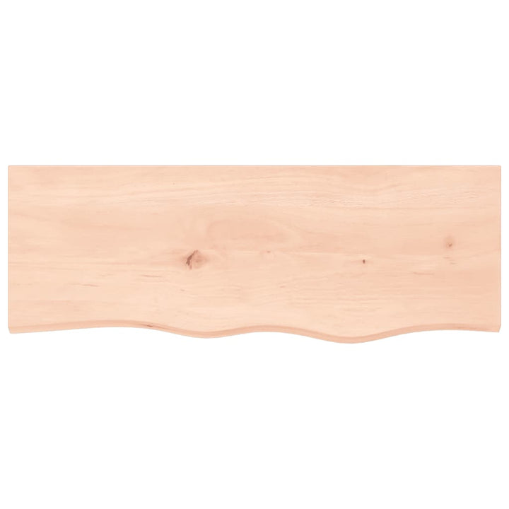 væghylde 80x30x(2-4) cm ubehandlet massivt egetræ
