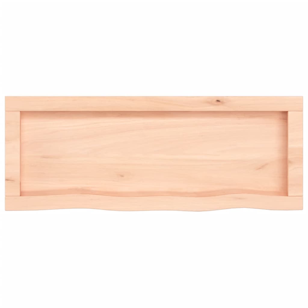 væghylde 80x30x(2-4) cm ubehandlet massivt egetræ