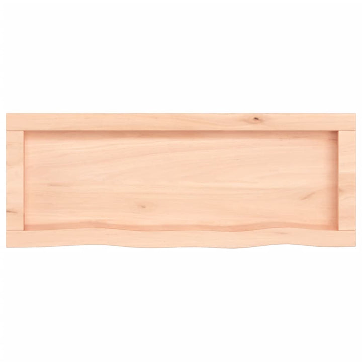 væghylde 80x30x(2-4) cm ubehandlet massivt egetræ