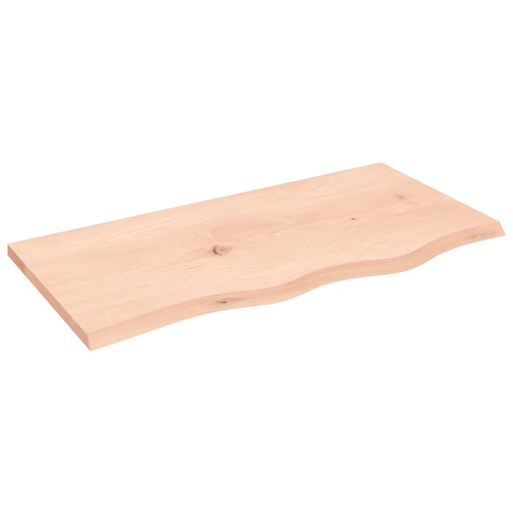 væghylde 80x40x2 cm ubehandlet massivt egetræ
