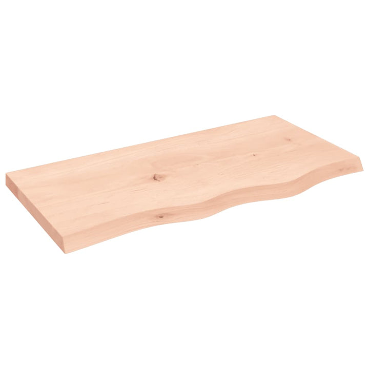 væghylde 80x40x(2-4) cm ubehandlet massivt egetræ