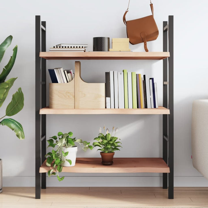 væghylde 80x40x(2-4) cm ubehandlet massivt egetræ