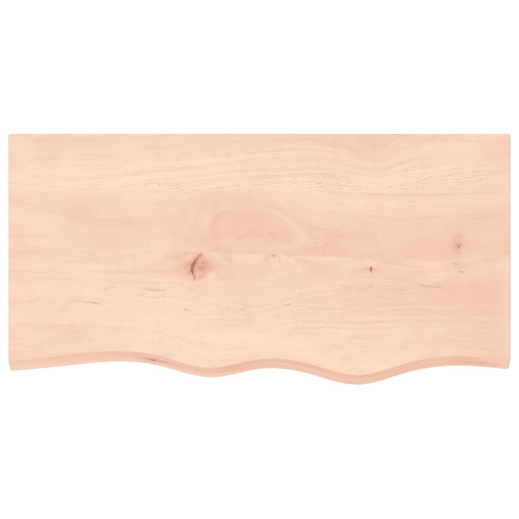 væghylde 80x40x(2-4) cm ubehandlet massivt egetræ