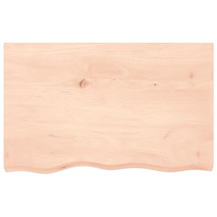 væghylde 80x50x2 cm ubehandlet massivt egetræ