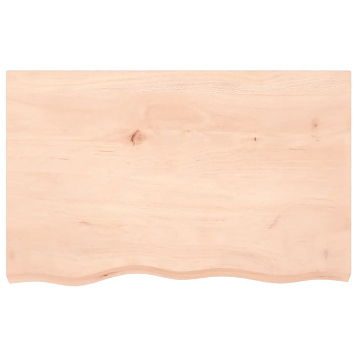 væghylde 80x50x(2-4) cm ubehandlet massivt egetræ