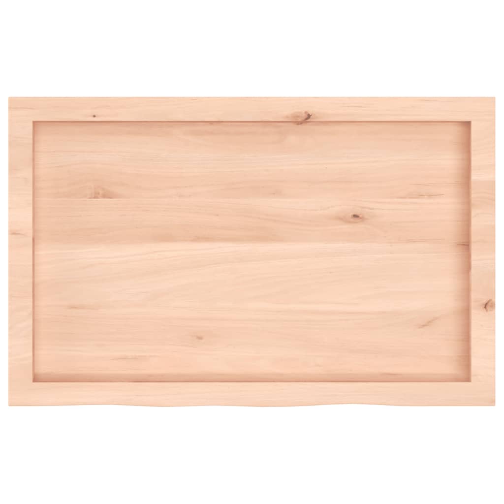 væghylde 80x50x(2-4) cm ubehandlet massivt egetræ