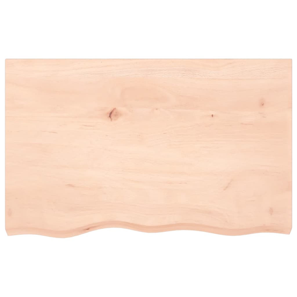 væghylde 80x50x(2-6) cm ubehandlet massivt egetræ