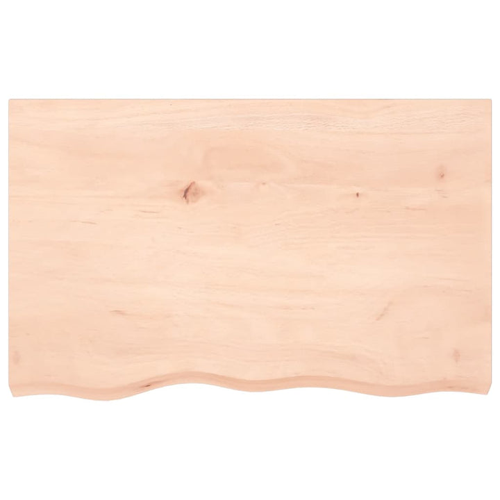 væghylde 80x50x(2-6) cm ubehandlet massivt egetræ