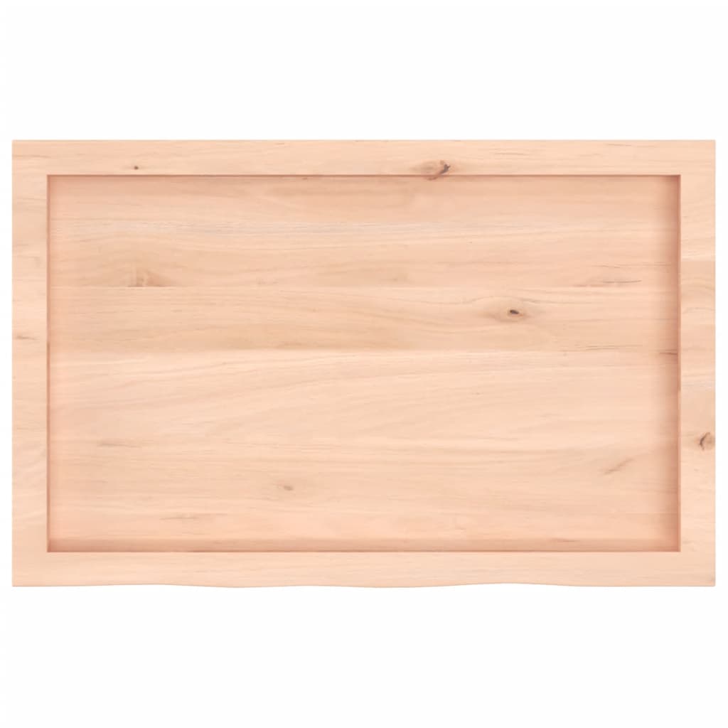 væghylde 80x50x(2-6) cm ubehandlet massivt egetræ