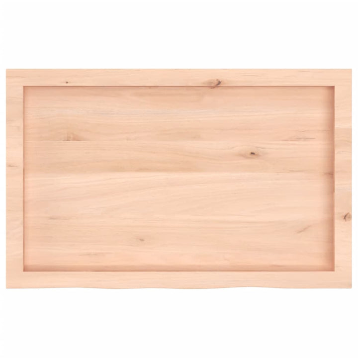 væghylde 80x50x(2-6) cm ubehandlet massivt egetræ