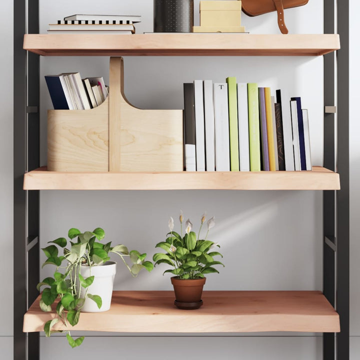 væghylde 80x50x(2-6) cm ubehandlet massivt egetræ