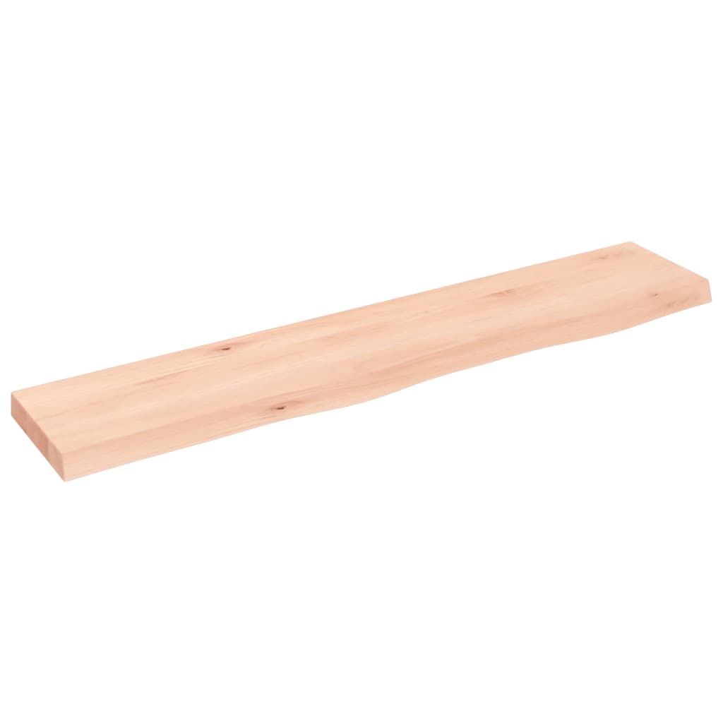 væghylde 100x20x4 cm ubehandlet massivt egetræ