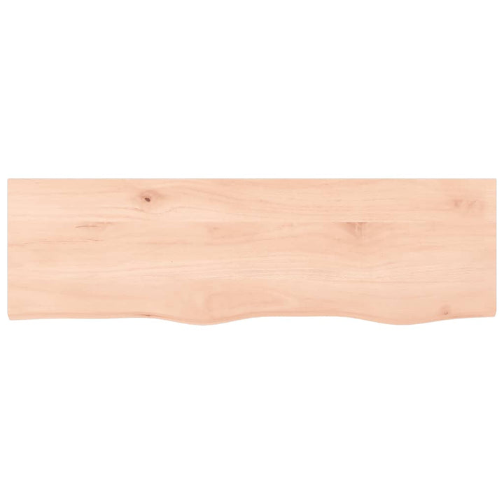 væghylde 100x30x(2-6) cm ubehandlet massivt egetræ