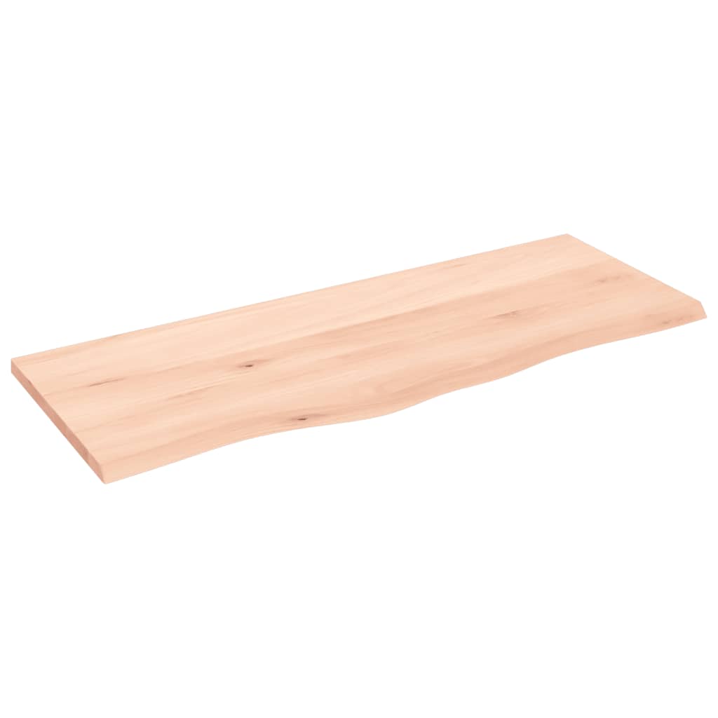 væghylde 100x40x2 cm ubehandlet massivt egetræ