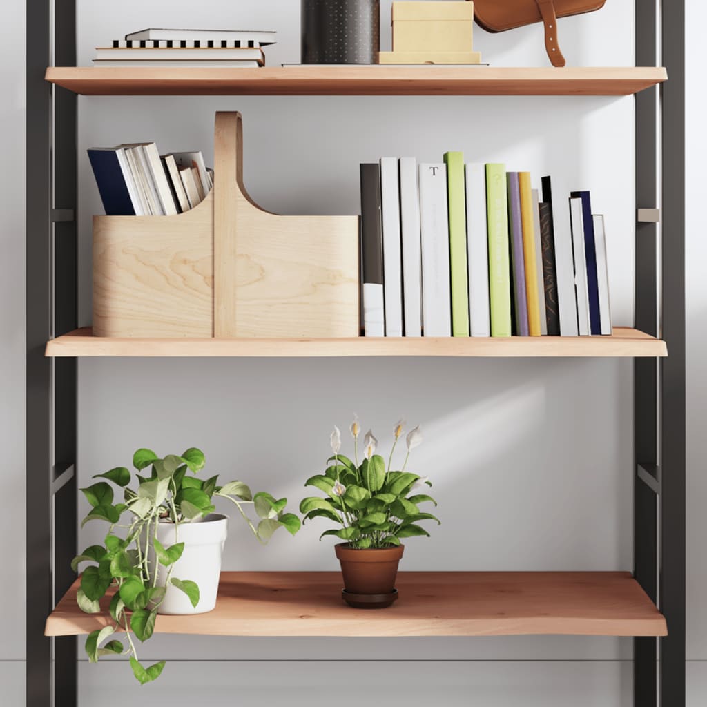 væghylde 100x40x2 cm ubehandlet massivt egetræ