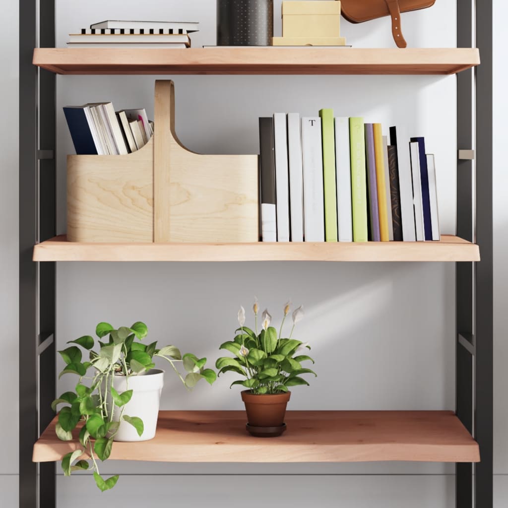 væghylde 100x40x(2-4) cm ubehandlet massivt egetræ