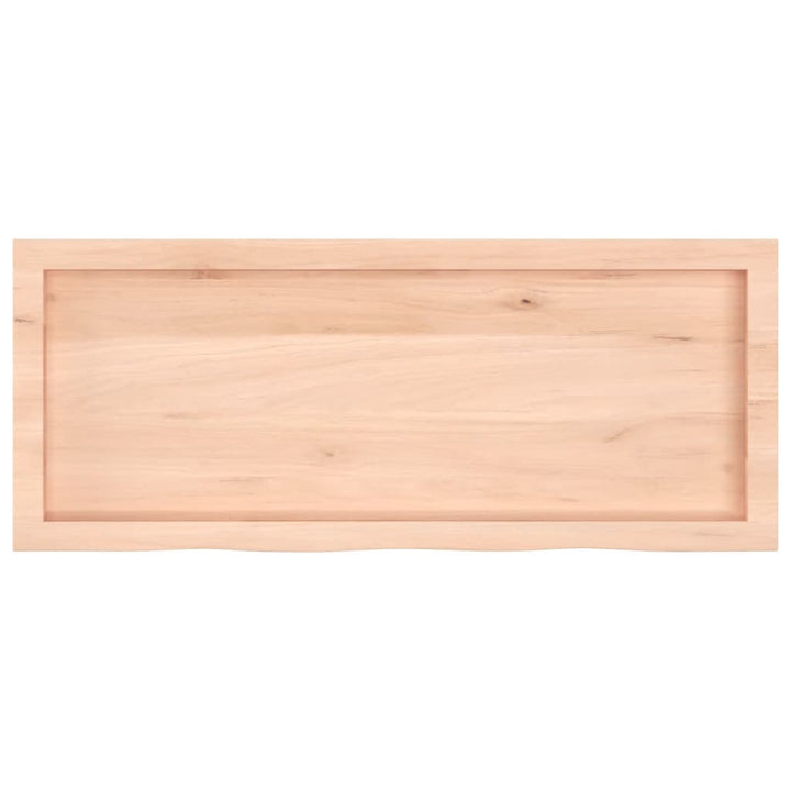 væghylde 100x40x(2-6) cm ubehandlet massivt egetræ