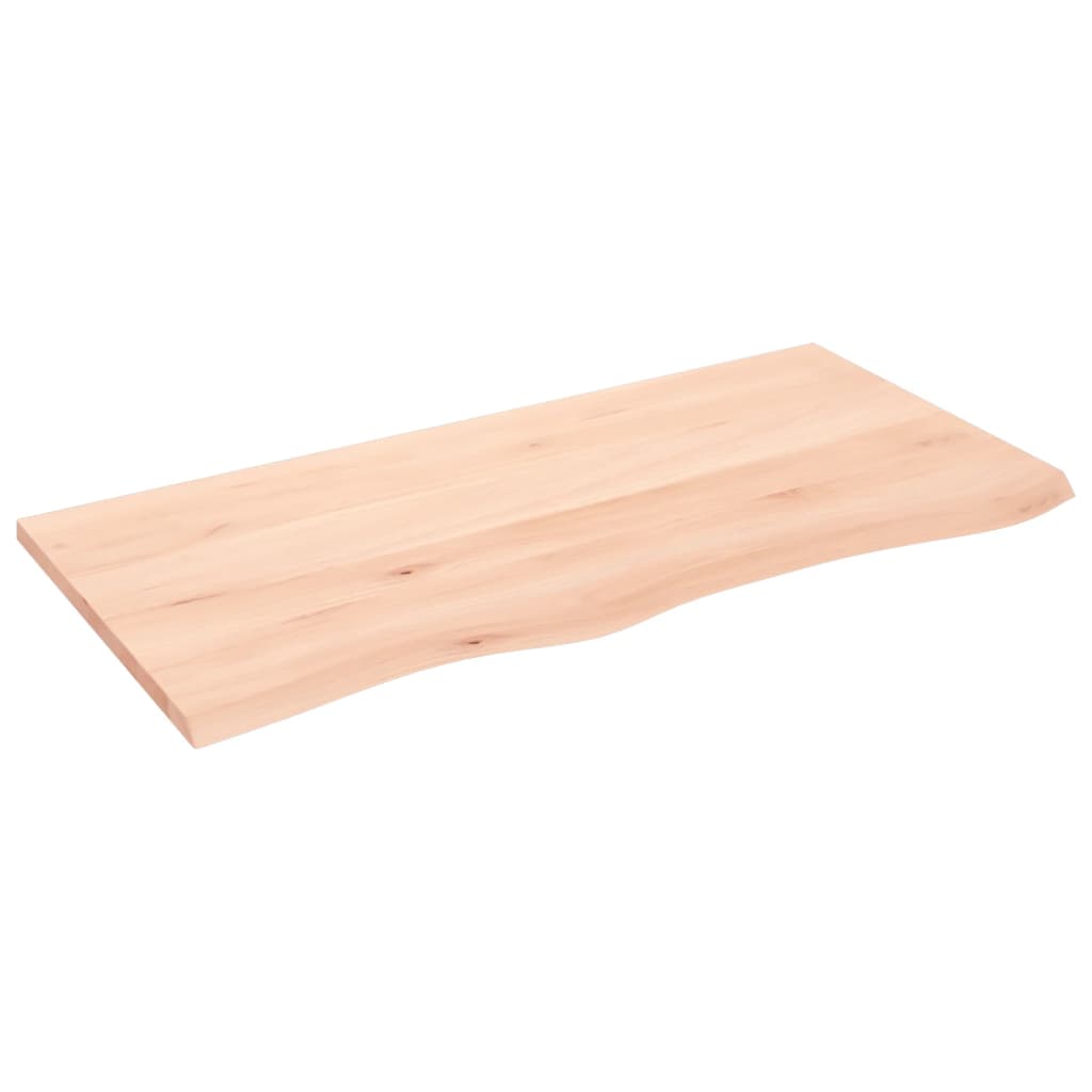væghylde 100x50x2 cm ubehandlet massivt egetræ