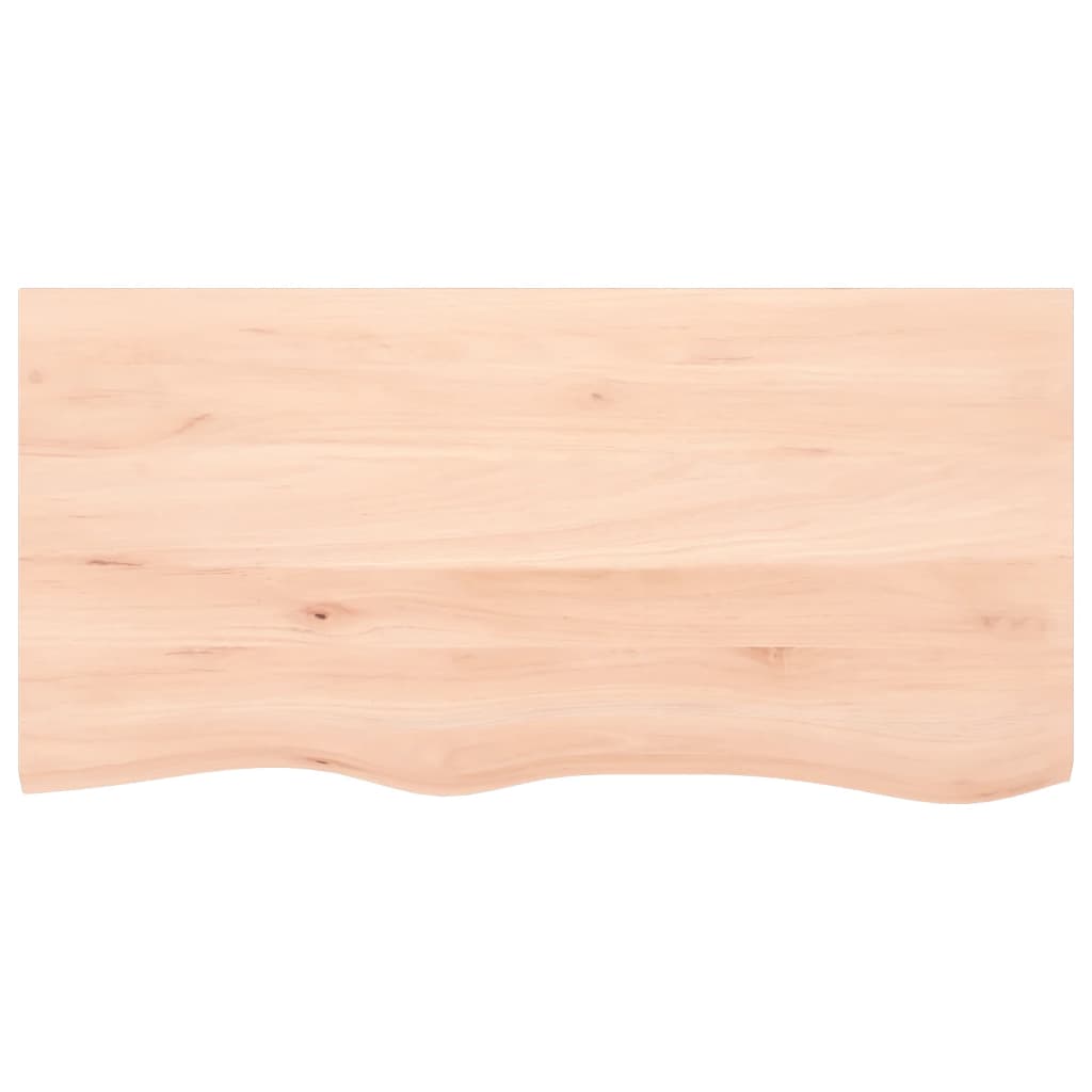 væghylde 100x50x2 cm ubehandlet massivt egetræ