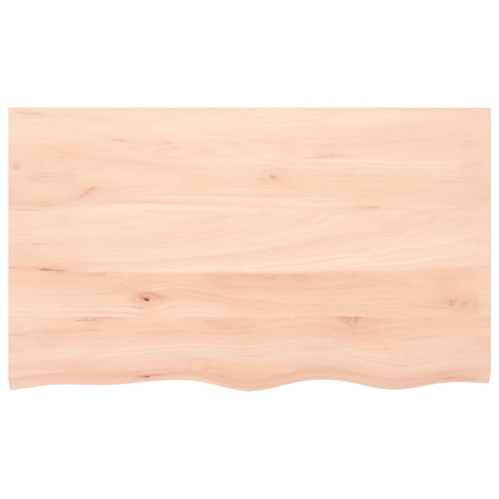 væghylde 100x60x2 cm ubehandlet massivt egetræ