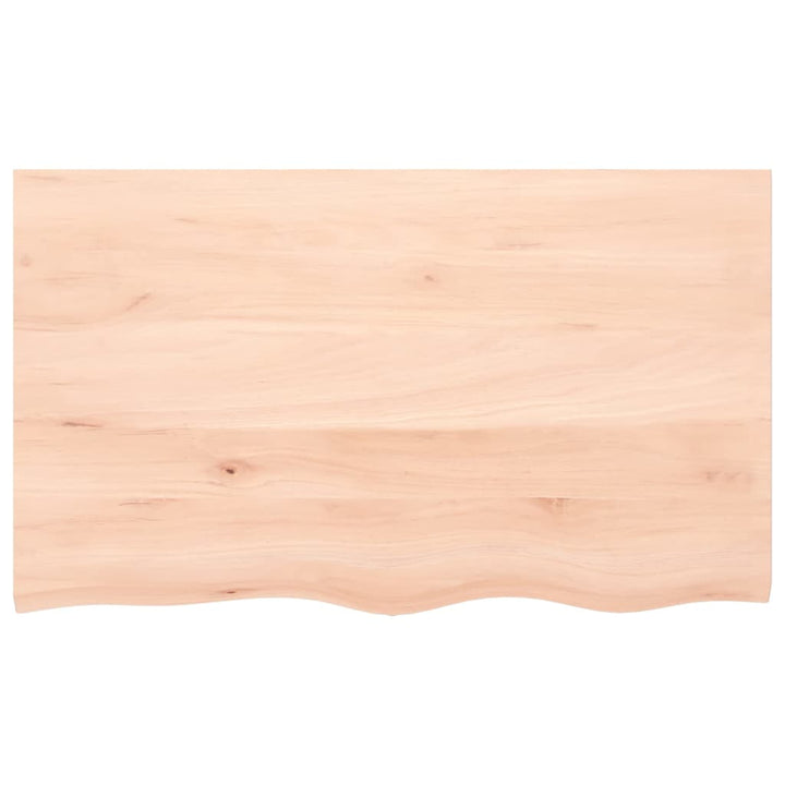 væghylde 100x60x2 cm ubehandlet massivt egetræ