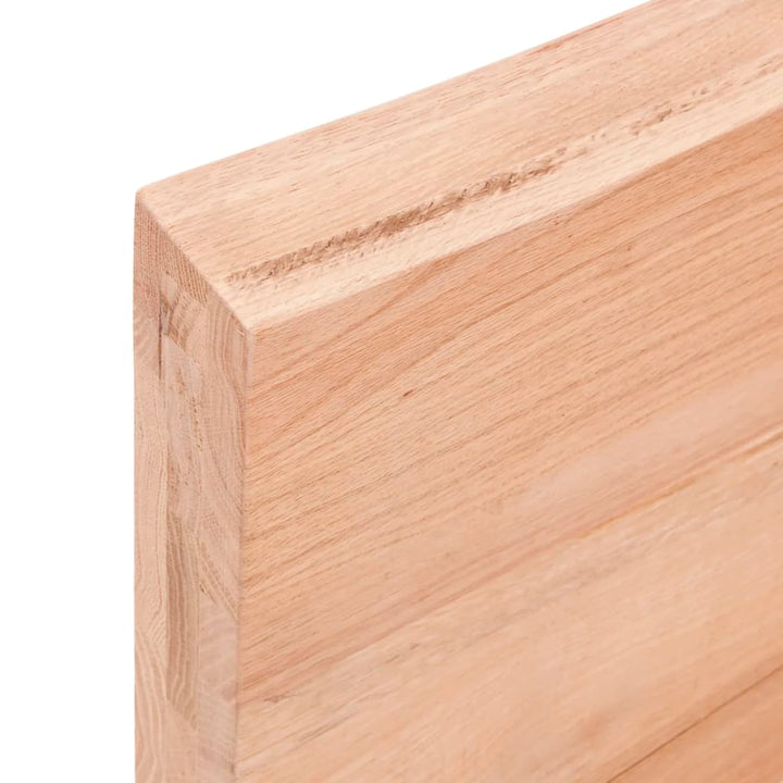 væghylde 40x20x6 cm behandlet massivt egetræ lysebrun
