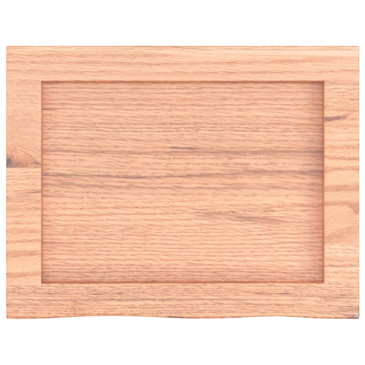 væghylde 40x30x(2-4) cm behandlet massivt egetræ lysebrun