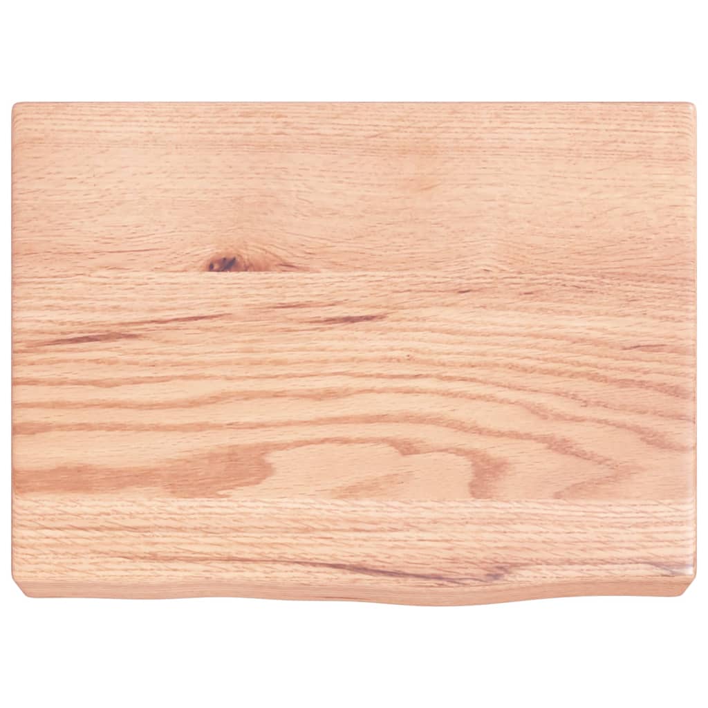 væghylde 40x30x(2-6) cm behandlet massivt egetræ lysebrun
