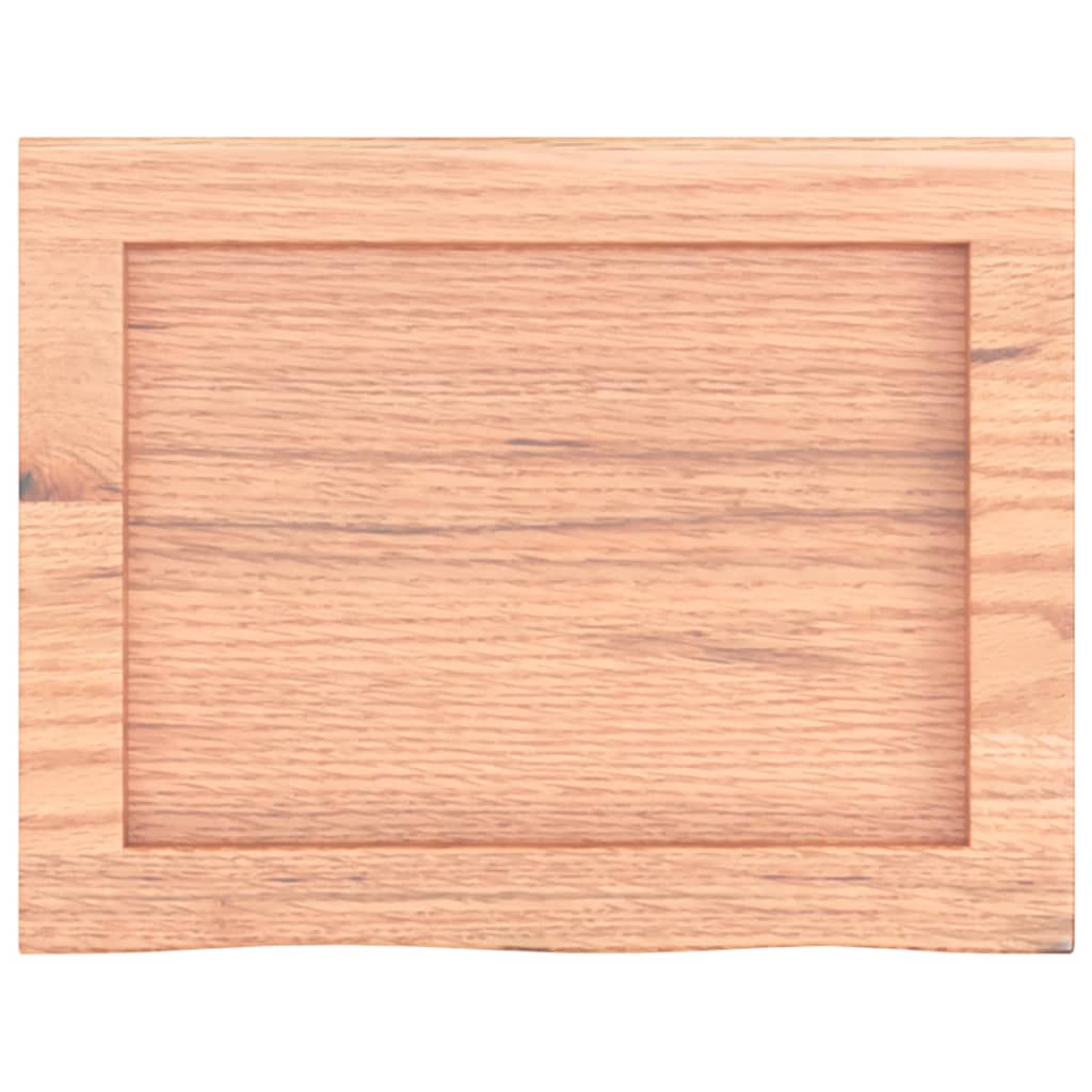væghylde 40x30x(2-6) cm behandlet massivt egetræ lysebrun