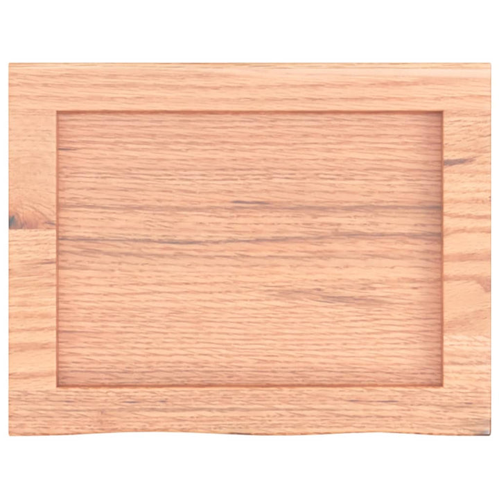 væghylde 40x30x(2-6) cm behandlet massivt egetræ lysebrun