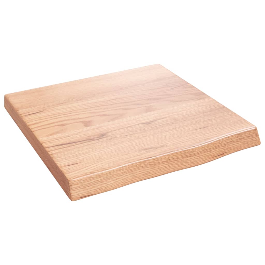 væghylde 40x40x(2-4) cm behandlet massivt egetræ lysebrun