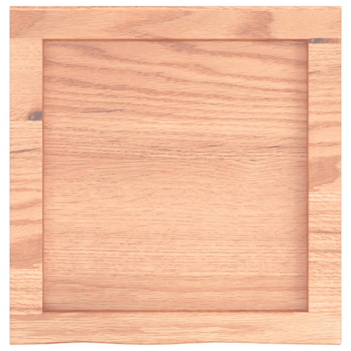 væghylde 40x40x(2-4) cm behandlet massivt egetræ lysebrun
