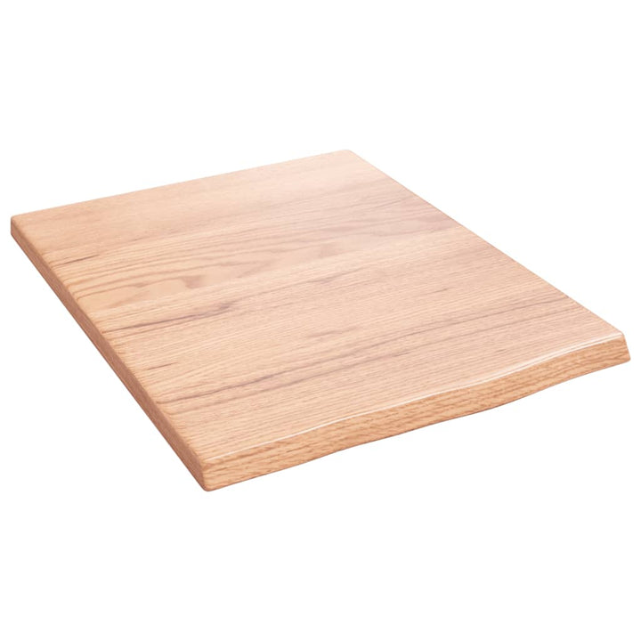væghylde 40x50x2 cm behandlet massivt egetræ lysebrun
