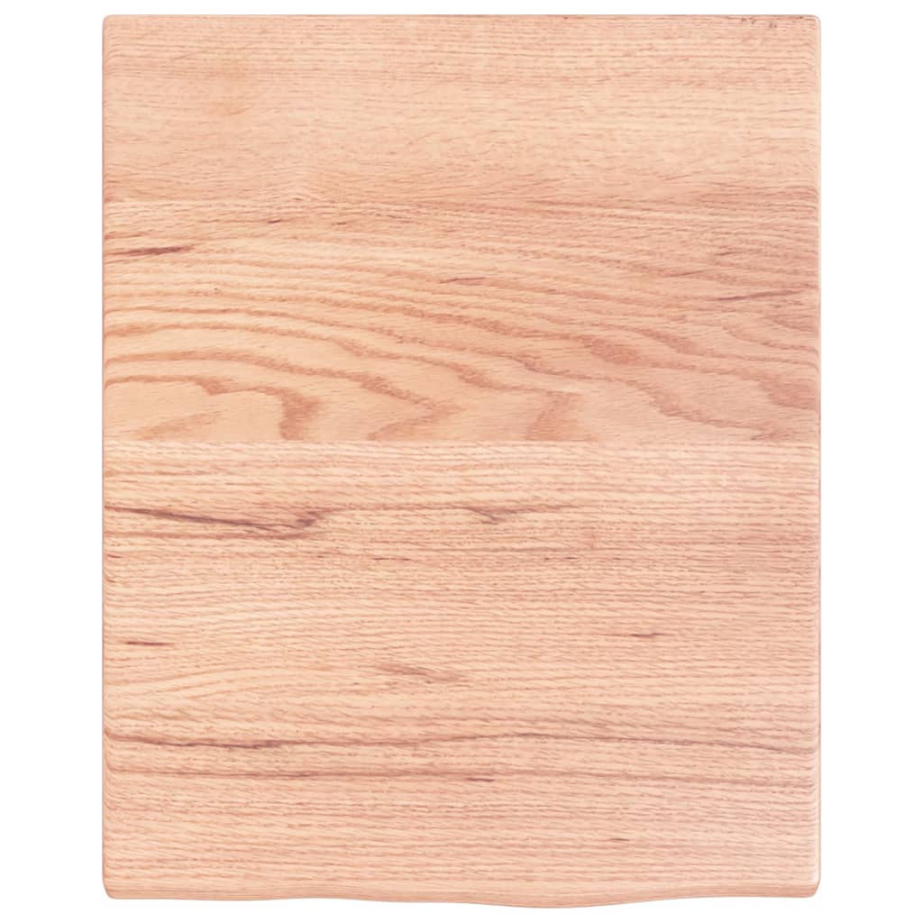 væghylde 40x50x2 cm behandlet massivt egetræ lysebrun