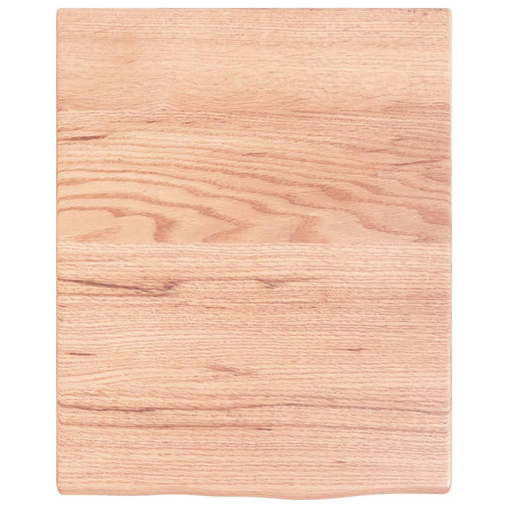 væghylde 40x50x2 cm behandlet massivt egetræ lysebrun