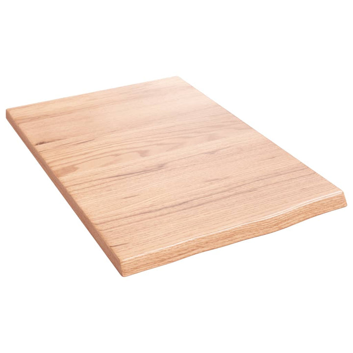 væghylde 40x60x2 cm behandlet massivt egetræ lysebrun