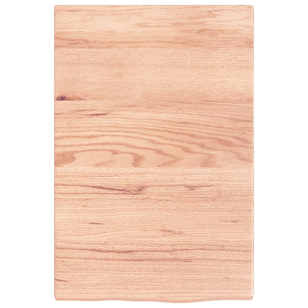 væghylde 40x60x2 cm behandlet massivt egetræ lysebrun