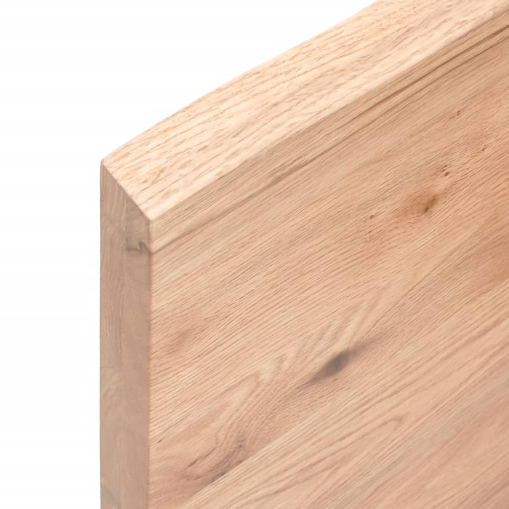væghylde 60x10x4 cm behandlet massivt egetræ lysebrun