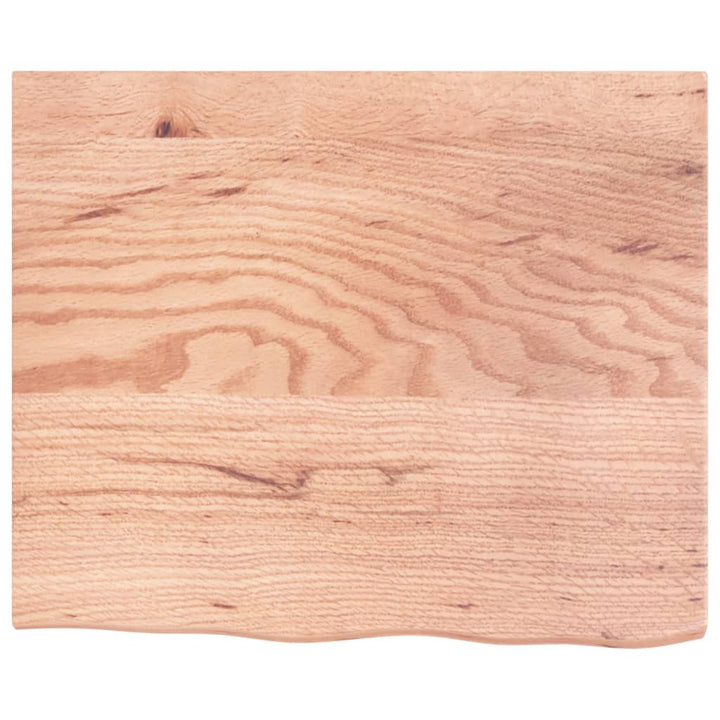 væghylde 60x50x2 cm behandlet massivt egetræ lysebrun